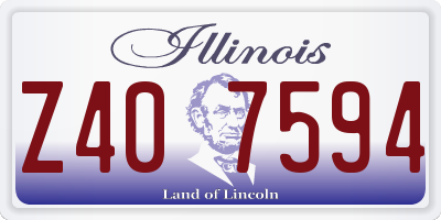 IL license plate Z407594
