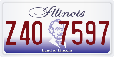 IL license plate Z407597