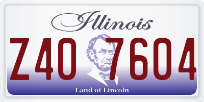 IL license plate Z407604