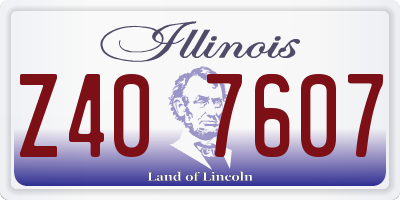 IL license plate Z407607