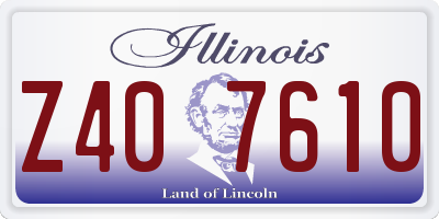 IL license plate Z407610