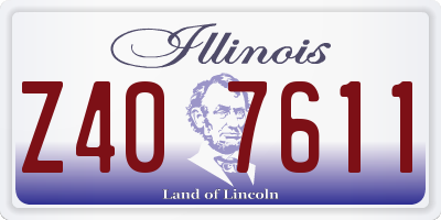 IL license plate Z407611