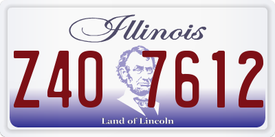 IL license plate Z407612