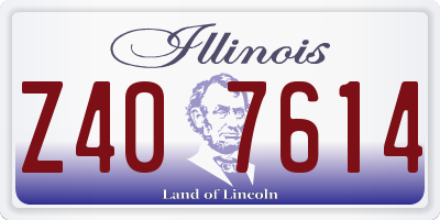 IL license plate Z407614