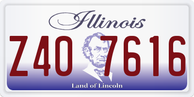 IL license plate Z407616