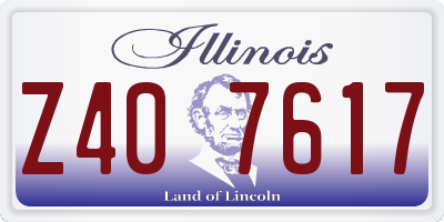 IL license plate Z407617