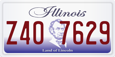 IL license plate Z407629