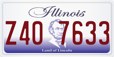 IL license plate Z407633