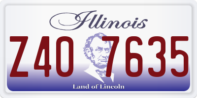 IL license plate Z407635