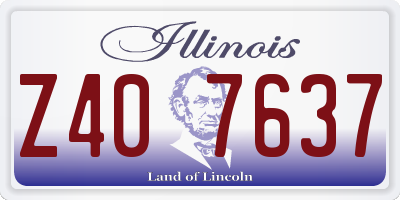 IL license plate Z407637