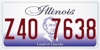 IL license plate Z407638