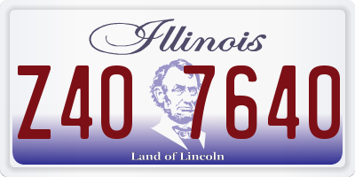 IL license plate Z407640