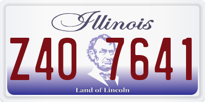 IL license plate Z407641