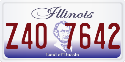 IL license plate Z407642