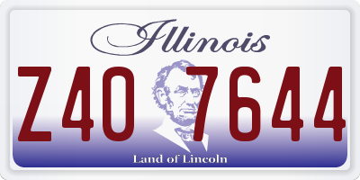 IL license plate Z407644