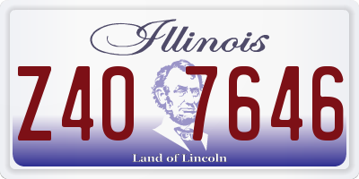 IL license plate Z407646