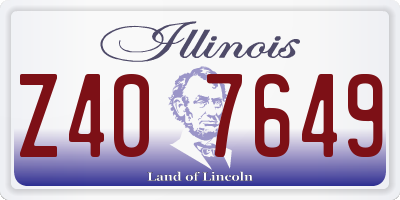 IL license plate Z407649