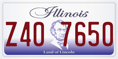 IL license plate Z407650