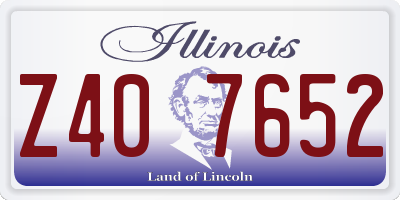 IL license plate Z407652