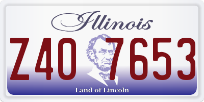 IL license plate Z407653