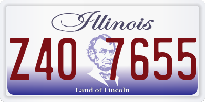 IL license plate Z407655