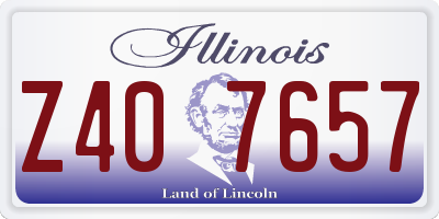 IL license plate Z407657