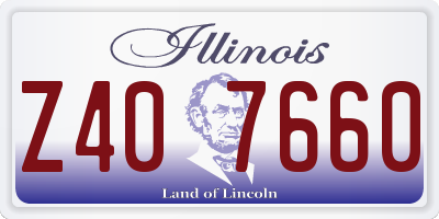 IL license plate Z407660