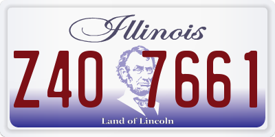 IL license plate Z407661