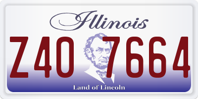 IL license plate Z407664