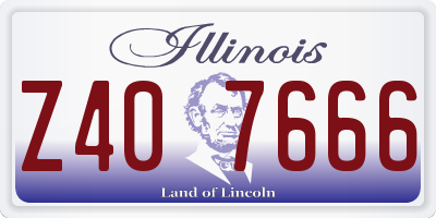 IL license plate Z407666