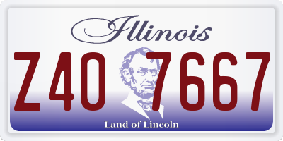 IL license plate Z407667