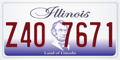 IL license plate Z407671