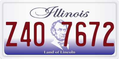 IL license plate Z407672