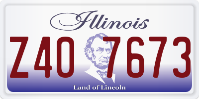 IL license plate Z407673