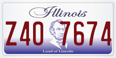 IL license plate Z407674