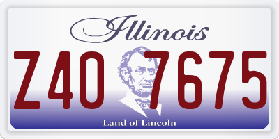 IL license plate Z407675