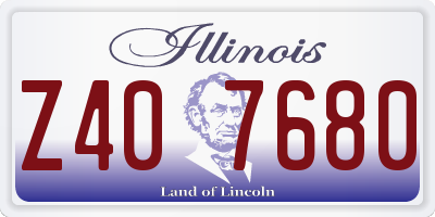 IL license plate Z407680