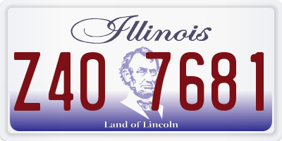 IL license plate Z407681