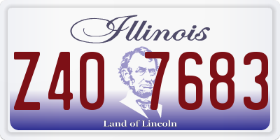 IL license plate Z407683