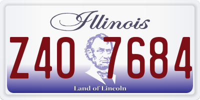 IL license plate Z407684