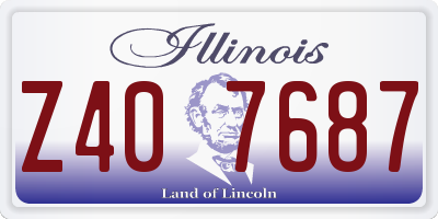 IL license plate Z407687