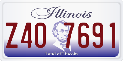 IL license plate Z407691
