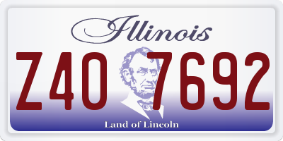 IL license plate Z407692