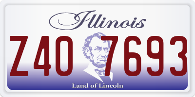 IL license plate Z407693