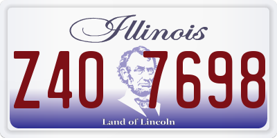 IL license plate Z407698