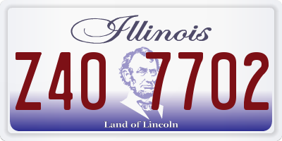 IL license plate Z407702