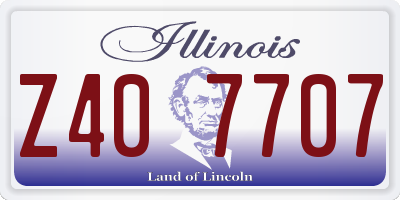IL license plate Z407707