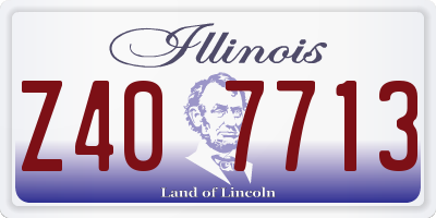 IL license plate Z407713