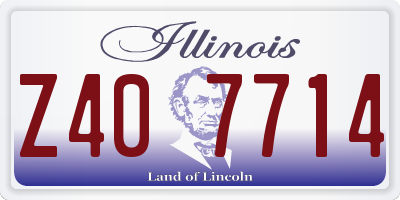 IL license plate Z407714