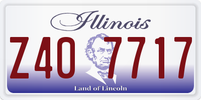 IL license plate Z407717